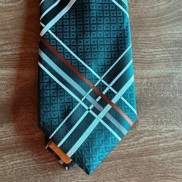 Vintage Damon Green 70s 80s Striped Tie - Picture 2 of 16
